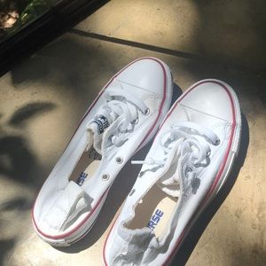 Slip on white women's Converse